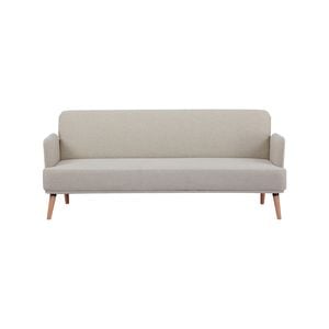 Merlin 3 Seater Sofa Futon Bed Fabric Lounge Couch - Beige