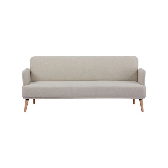Merlin 3 Seater Sofa Futon Bed Fabric Lounge Couch - Beige