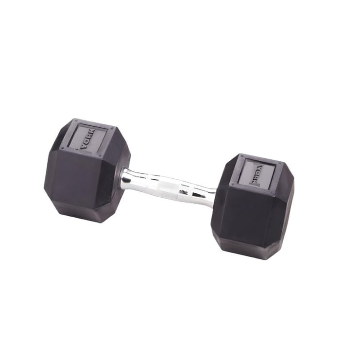 York 27.5KG Hex Dumbbell Black Single