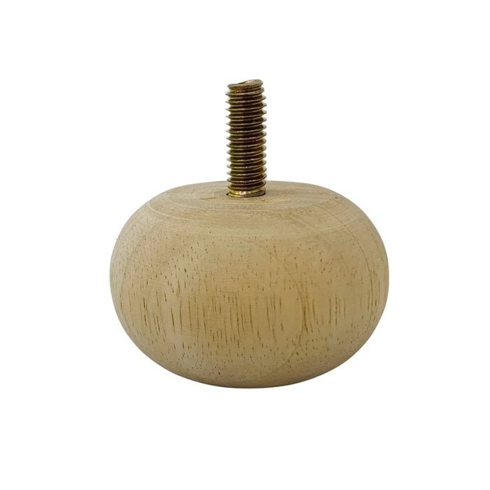 Adoored 66 x 40mm Raw Wood Ball Furniture Leg