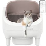 Advwin Self Cleaning Cat Litter Box with Litter Mat Automatic Cat Litter Box APP Remote Control