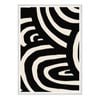 Galrie Stunning Modern Abstract Monochrome Line Art Print for Elegant Interior Home Decor, White Frame, 70 x 100cm (28 x 40inch)
