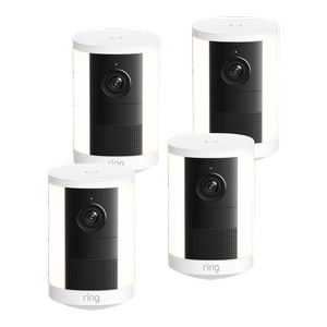 Ring Spotlight Camera 2K Battery Security Camera White 4PK
