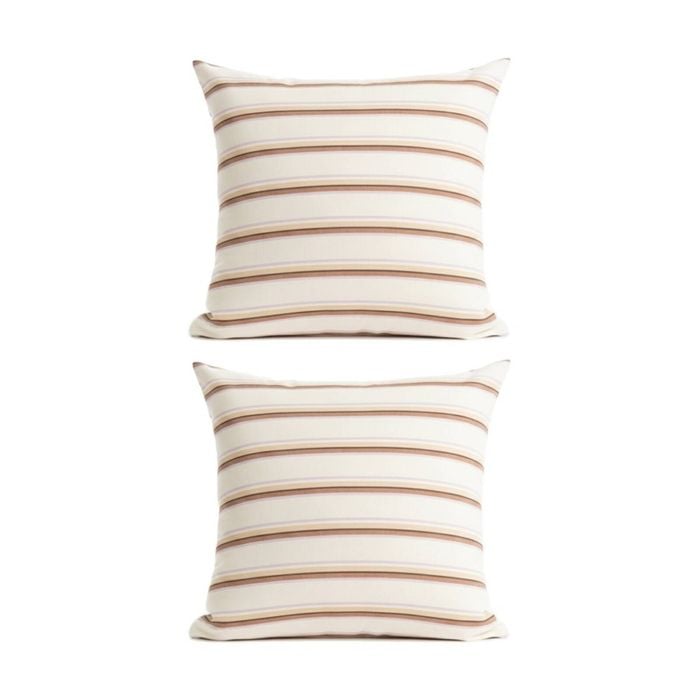 2PK Renee Taylor Textured Cotton Reversible European Pillowcase William Stripe