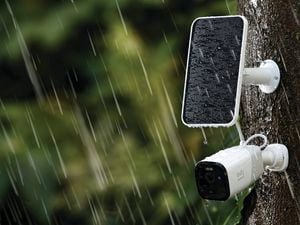 eufy security camera on a wall