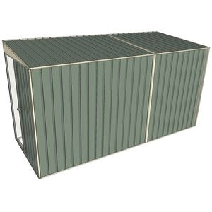 Build-a-Shed 1.5 x 3.7 x 2m Sliding Door Tunnel Shed - Green