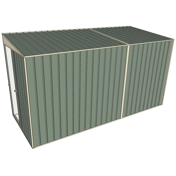 Build-a-Shed 1.5 x 3.7 x 2m Sliding Door Tunnel Shed - Green