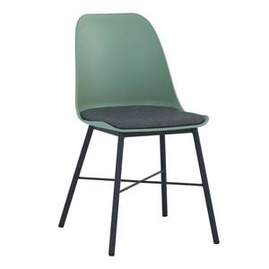 Modern Furniture LAXMI Dining Chair 83x45cm- Dusty Green & Black