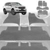 6D Diamond Car Floor Mats for Ford Everest 2015-2021-Ultimate Set-Grey-Outback GT