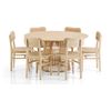 Tamborine Indoor 1.4m Round Dining Setting With 6x Ettalong Chairs