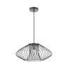 Cla Lighting Parrilla Interior Oval Cage Iron Pendant Light Od440mm Matte Black