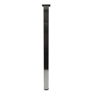 Adoored 40 x 40 x 710mm Brushed Nickel Adjustable Metal Furniture Leg