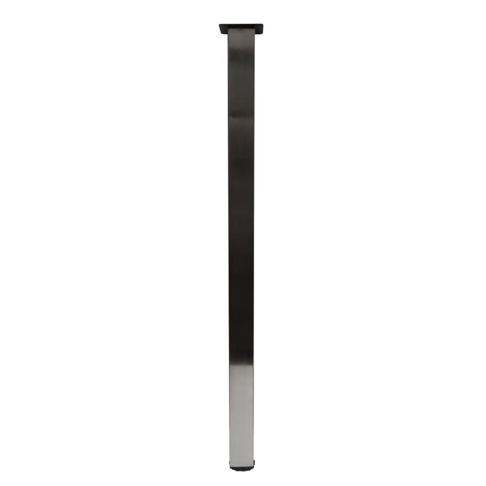 Adoored 40 x 40 x 710mm Brushed Nickel Adjustable Metal Furniture Leg
