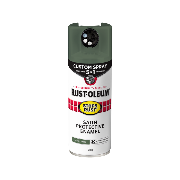 Rust-Oleum 340g Earthy Green Stops Rust 5 In 1 Custom Spray Paint