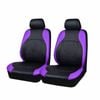 Catzon 4Pcs Car Seat Cover PU Leather Universal Front Seat Protector-Purple