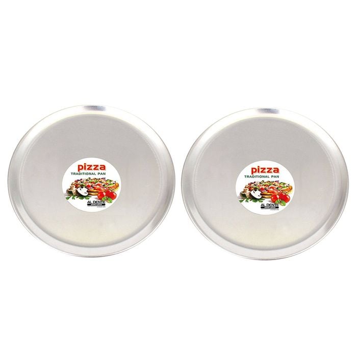 2PK Al Dente Aluminium Traditional Pizza Pan 35cm