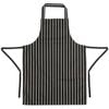 Whites Bib Apron Butchers Stripe Polycotton Black And White 710x960mm Chefs Uniform Protection
