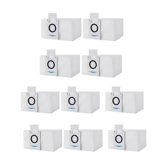 iDeer life 10 Pack Disposable Dust Bags Compatible with ECOVACS X1/T10/T20 Robot Vacuum Cleaner