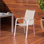 Mimosa White Aluminium Cordoba Outdoor Padded Dining Chair