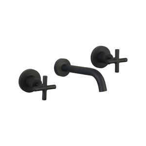 Mondella Matte Black Resonance Ceramic Disc Bath Set