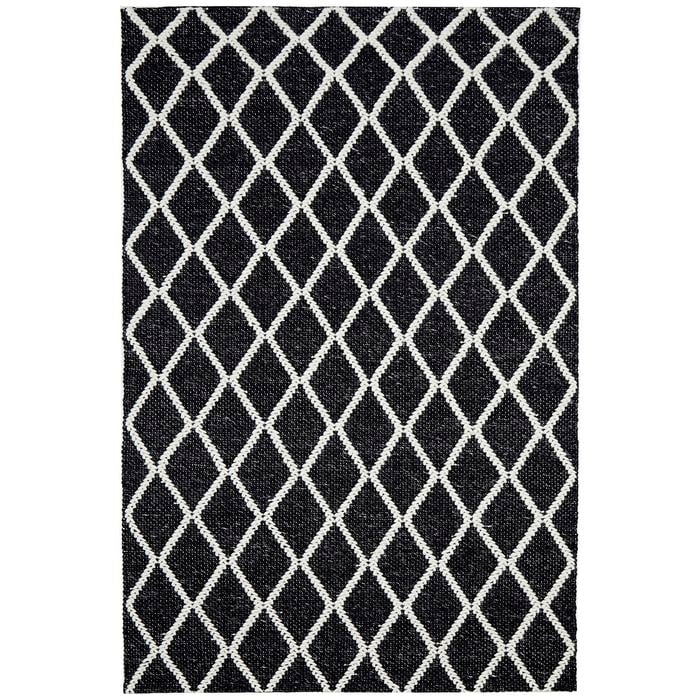 The Rug Connection Klara Black 280x190cm - Large Hand Loomed Indoor Floor Rug