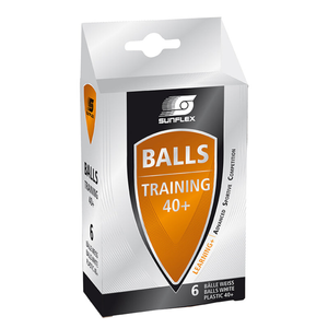 SUNFLEX 1 Pack of 6 Training 40+ Table Tennis Balls White
