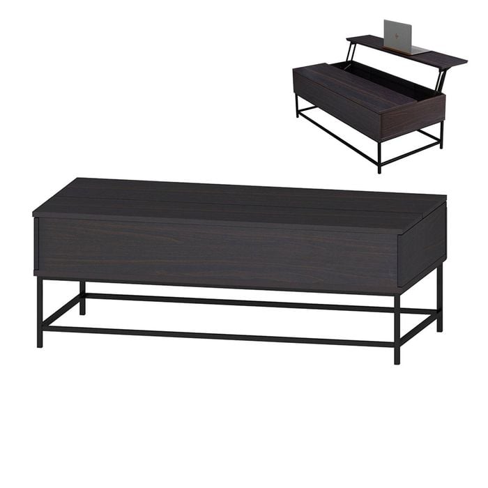 Foret Coffee Table Lift Up Top 2-tier Dining Tea Side Hidden Storage Shelf Desk