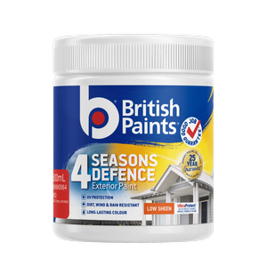 British Paints 4 Seasons Defence 500ml Red Low Sheen Exterior Paint