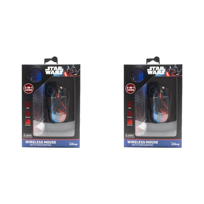 2PK Disney Star Wars Bluetooth Wireless Mouse w/ Mousepad