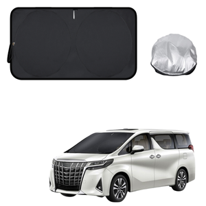 Front Windscreen Sun Shade for Toyota Alphard 2015 - 2023 (AH30) - XL 160 x 100 cm - Black