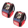 SOGA 2X Red Pet Carrier Backpacks – Mesh Travel Bags
