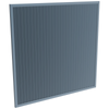 ProtectorAl 1001-2000W X 1001-2000H Deep Ocean Aluminium Welded Louver Panel Vertical 5mm overlap