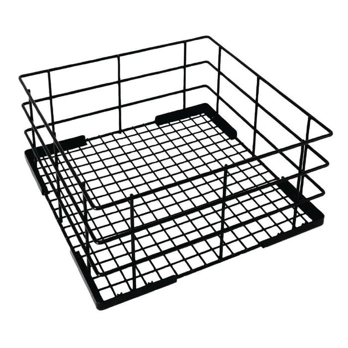 Vogue Glass Basket Wire High Sided 500mm Commercial Kitchen Dishwashing Storage