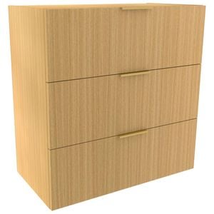 Lugna 768 x 750 x 380mm Sand 3 Drawer Storage Cabinet