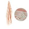 100% Cotton Fringe Throw Rug 125 x 150 cm Aztec Peach