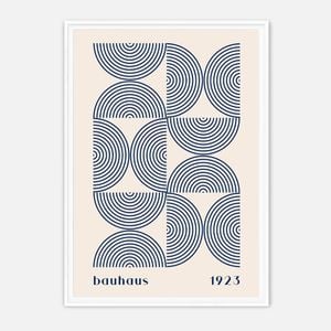 Galrie Bauhaus 1923 Geometric Art Print - Modern Minimalist Wall Decor, White Frame, A3 30 x 42cm (12 x 16inch)