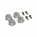 Surface Gard 22mm Clear Round Screw In Bumpers - 4 Pieces