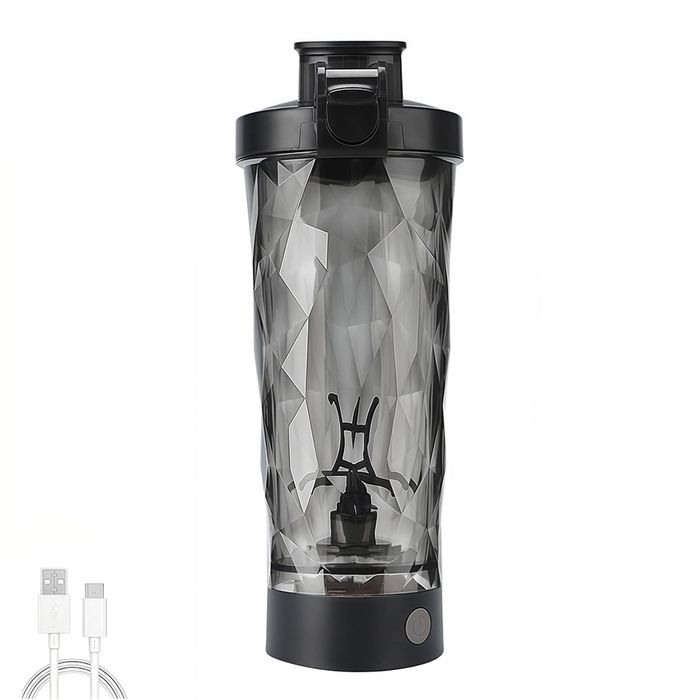 Catzon Electric Shaker Bottle 700ml Rechargeable Mixer Cup Long Battery Life-black