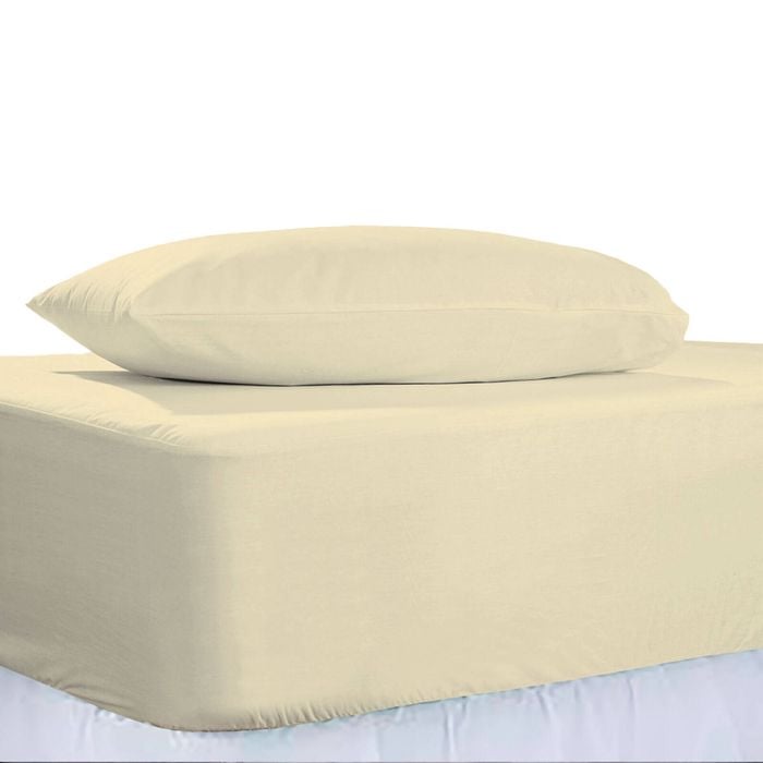The Lighthouse Washed Cotton Combo Bedding Set W/ Pillowcase King Single Yellow