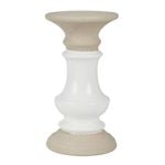 Emporium Ema Ceramic Candle Holder White 13x13x24cm