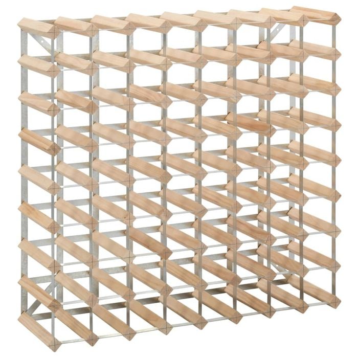 vidaXL Wine Rack for 72 Bottles Solid Pinewood Wine Bottle Storage Display