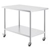 Vevor 762x1219x954.6mm Stainless Steel Work Table Silver for Restaurant Home Hotel