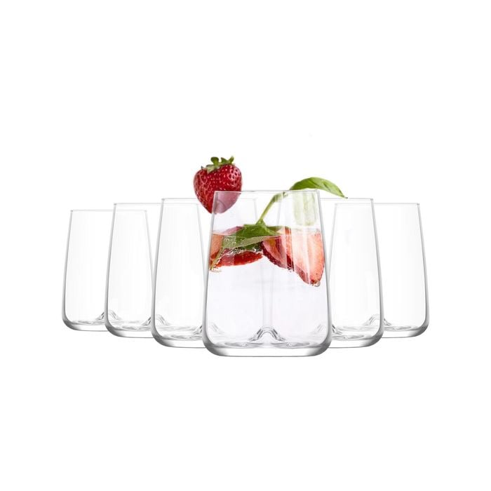 LAV Terra Tumbler Glasses - 475ml - Clear - Pack of 6