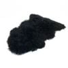Naturally Sheepskins 85-90cm Black Sheepskin Long Wool Throw Rug
