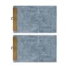 2x2pc Cdsi Lunasoft Tufted Bathset Cotton Set Dusty Blue 50x80cm & 50x50cm