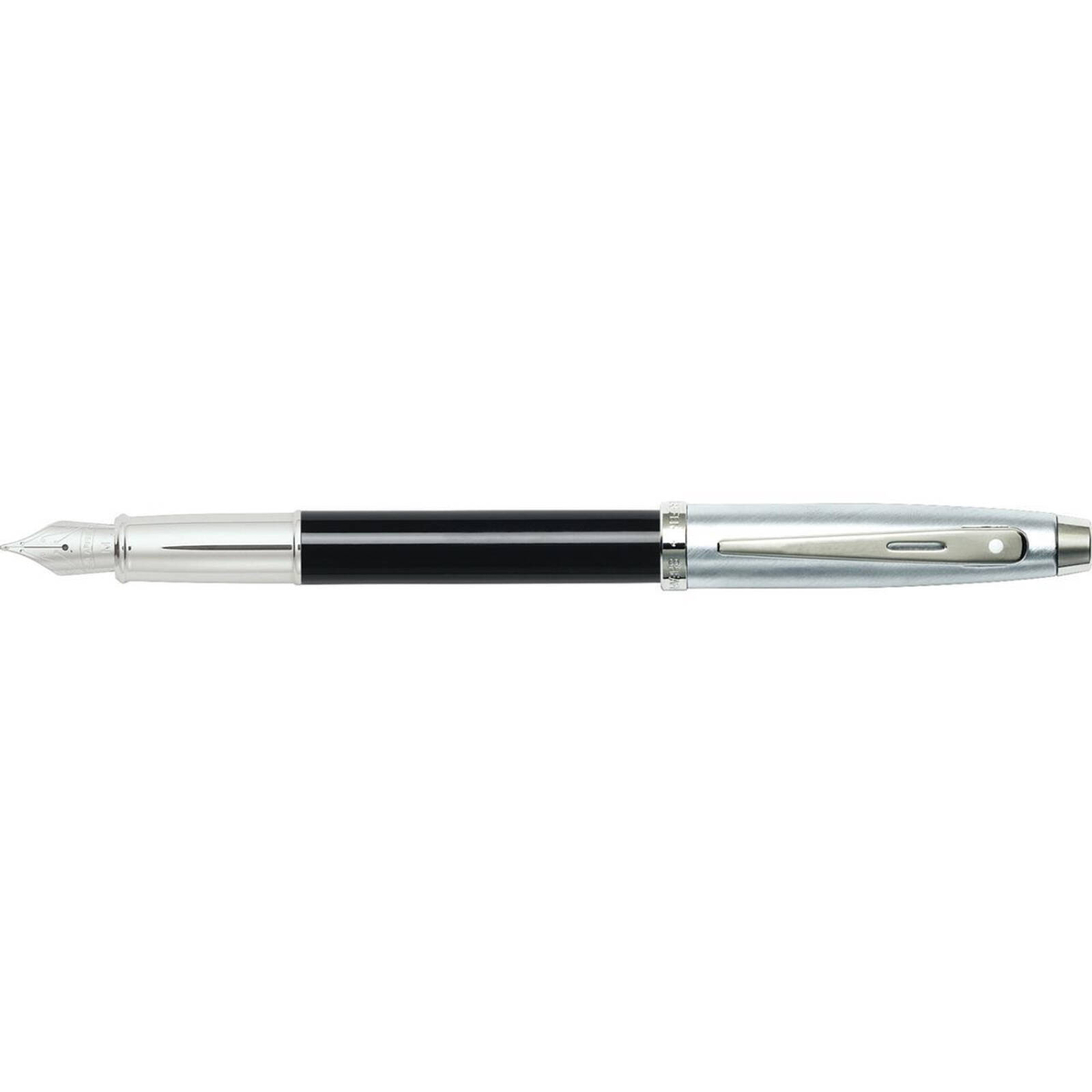 Sheaffer 100 Writing Fountain Pen Stationery Brushed Chrome Cap/black ...