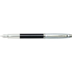 Sheaffer 100 Writing Fountain Pen Stationery Brushed Chrome Cap/black Barrel