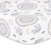 The Peanutshell Boho Cotton Fitted Sheet Elephant & Medallion Print 135x77cm