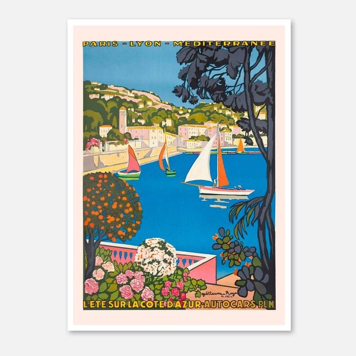 Galrie L'été Sur La Cote D'Azur - Vintage French Riviera Art Print by Roger Broders, Poster Only, A3 30 x 42cm (12 x 16inch)