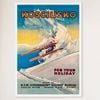 Galrie Vintage Ski Poster of Mount Kosciuszko in New South Wales Australia Home Décor, White Frame, 50 x 70cm (20 x 28inch)